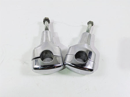 2008 Harley FXCWC Softail Rocker Oem Chrome Fat Bar 3.6" Riser Set 56916-07 {{ shop.shopifyCountryName }} - Mototech271