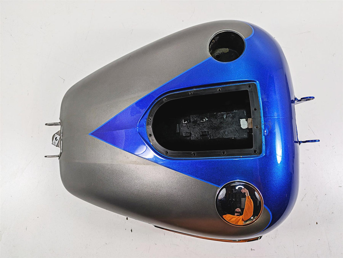 2009 Harley Dyna FXDFSE CVO Fat Bob Fuel Gas Tank Granite Blue - Read 61723-09 {{ shop.shopifyCountryName }} - Mototech271