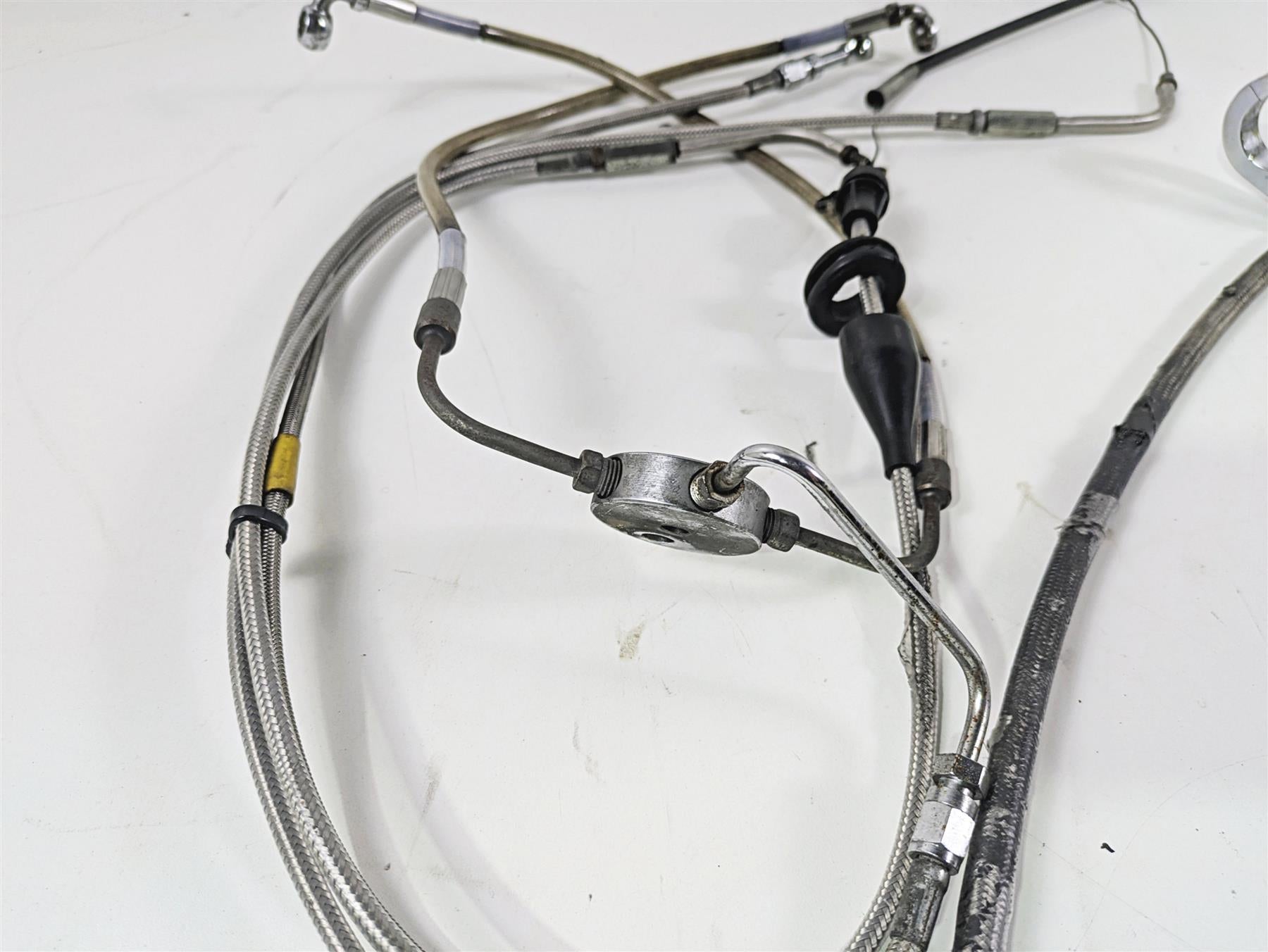 2001 Harley Touring FLHX Street Glide Brake Line Throttle Body Cable & Clutch Line 14" Tall Bars {{ shop.shopifyCountryName }} - Mototech271