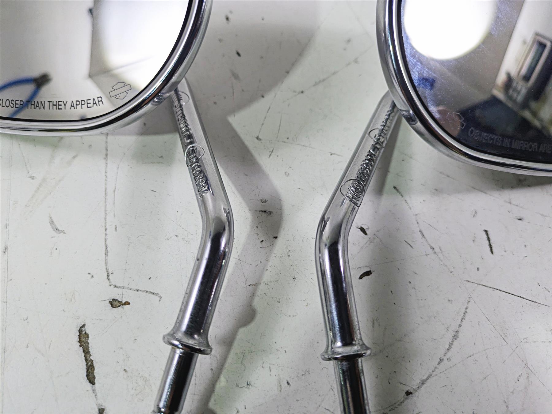 2016 Harley FLSTC Softail Heritage Chrome Rear View Mirror Set 91840-03 91845-03 {{ shop.shopifyCountryName }} - Mototech271