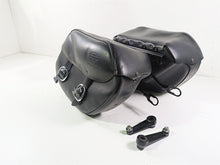 Load image into Gallery viewer, 2009 Harley FXDC Dyna Super Glide Left Right Saddlebag &amp; Mounts Set 90182-08
