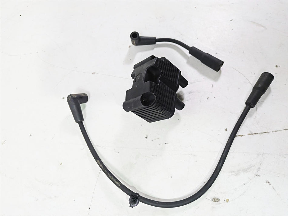 2004 Harley Softail FLSTF Fat Boy Ignition Coil + Wires & Plugs Set 31655-99 {{ shop.shopifyCountryName }} - Mototech271