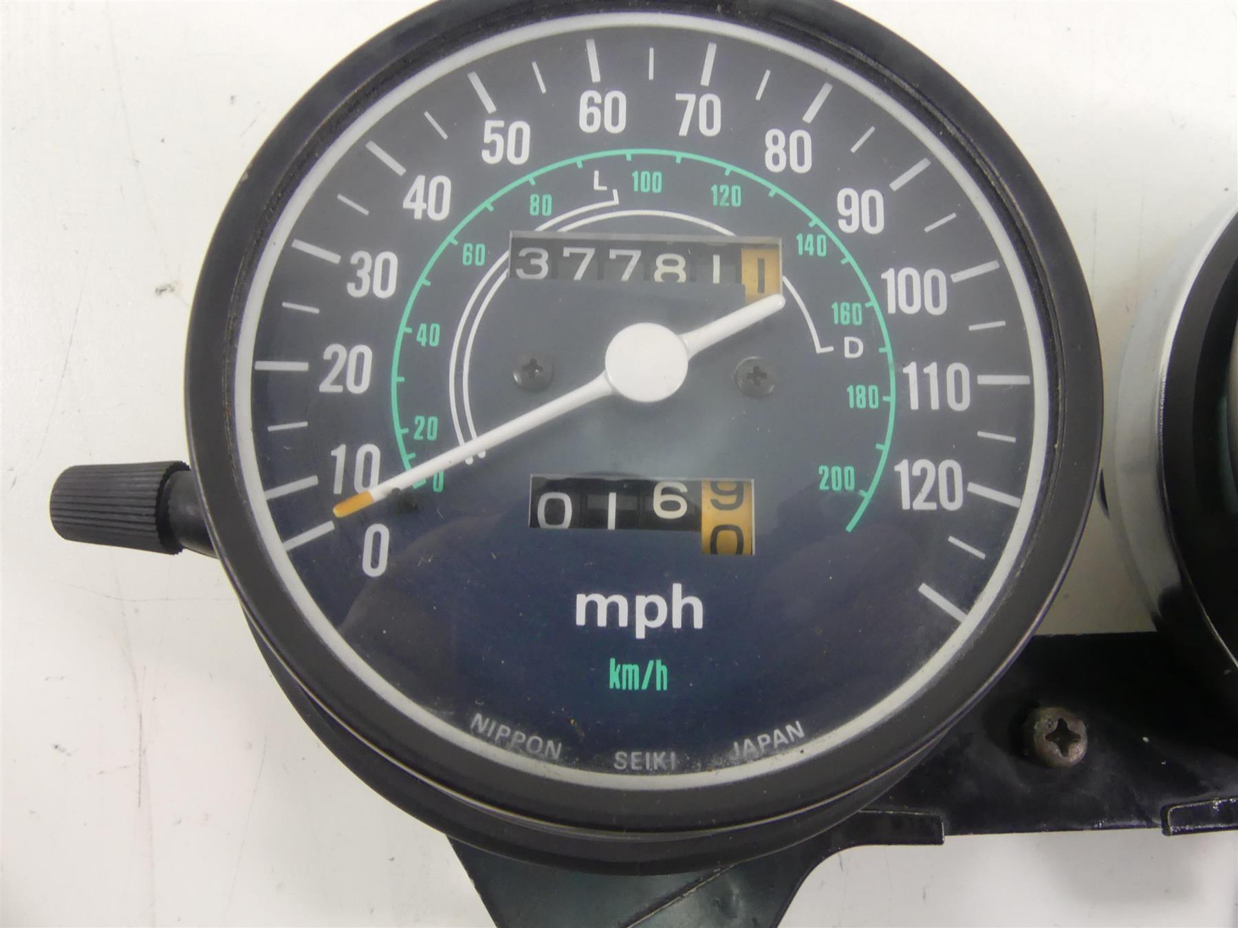1977 Honda CB750 A Four Hondamatic Speedometer Gauges 37K Set 37200-393-771 {{ shop.shopifyCountryName }} - Mototech271