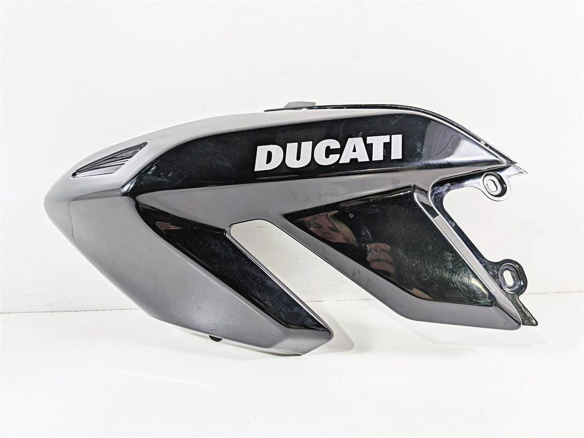 2009 Ducati Hypermotard 1100 S Black Left Tank Fairing Cover Cowl 48012511A-Mototech271