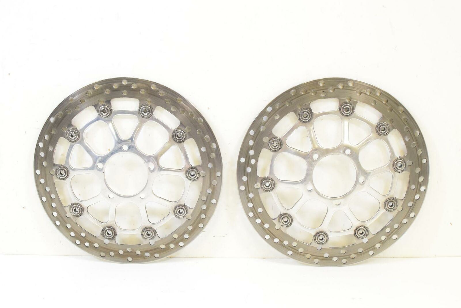 2008 Ducati 848 Front Polished Brake Disc Rotor Set 49240851A {{ shop.shopifyCountryName }} - Mototech271