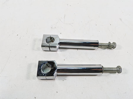 1999 Harley Dyna FXDL Low Rider 6" Chrome Handlebar Riser Holder Clamps {{ shop.shopifyCountryName }} - Mototech271