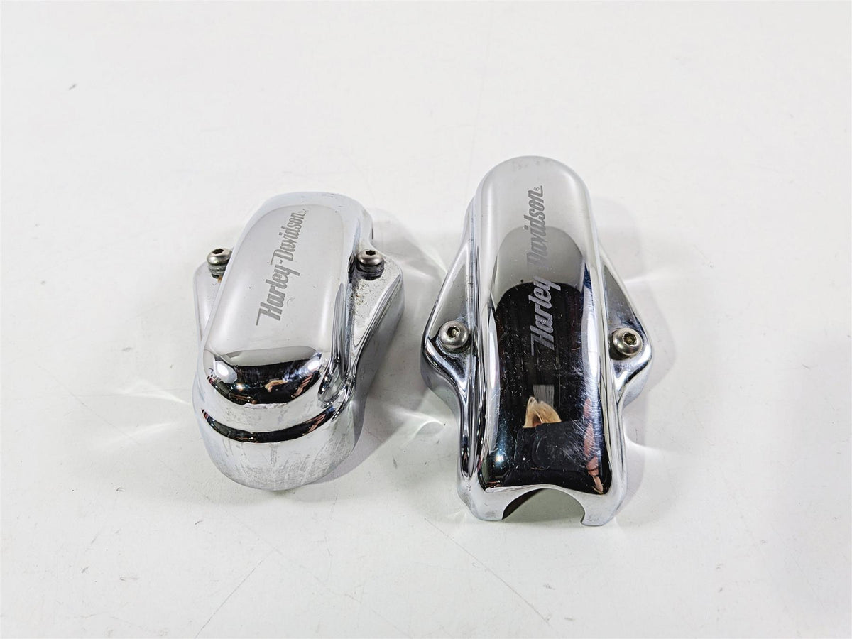 2005 Harley Softail FLSTFSE CVO Fat Boy Rear Chrome Axle Covers 44501-03 44500-03-Mototech271