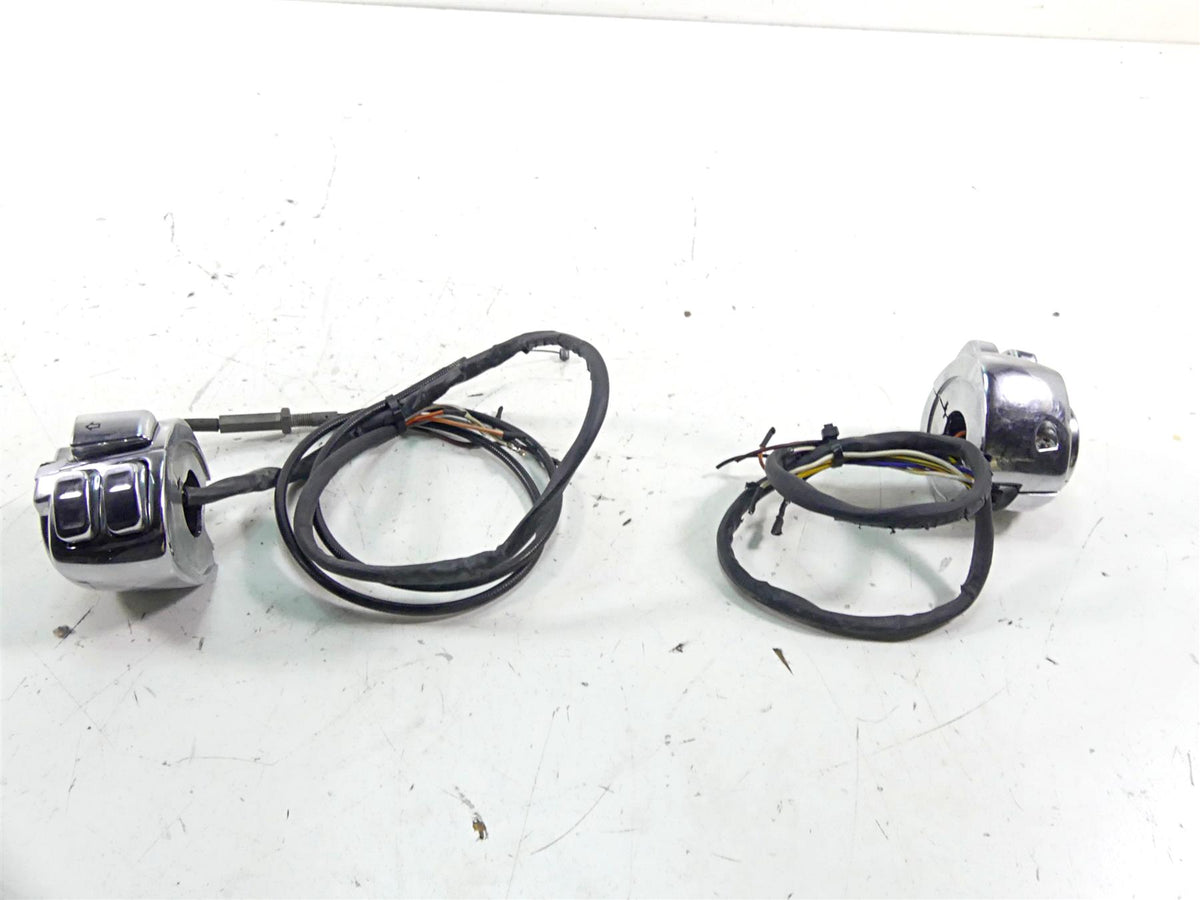 Harley Davidson Sportster Dyna Softail V Rod Chrome Left Right Control Switch Set {{ shop.shopifyCountryName }} - Mototech271