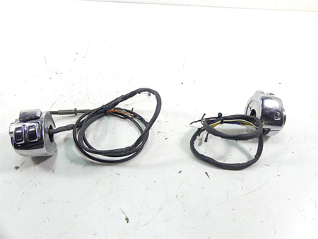 Harley Davidson Sportster Dyna Softail V Rod Chrome Left Right Control Switch Set {{ shop.shopifyCountryName }} - Mototech271