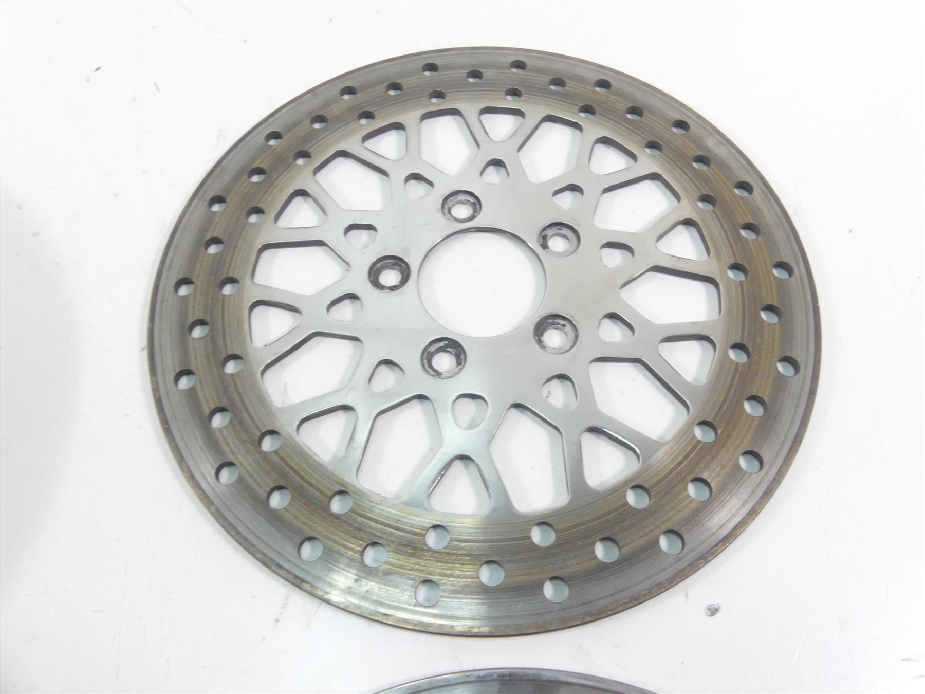2004 Harley FXDWGI Dyna Wide Glide American Wire Chrome Pulley Brake Rotor Set {{ shop.shopifyCountryName }} - Mototech271