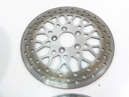 2004 Harley FXDWGI Dyna Wide Glide American Wire Chrome Pulley Brake Rotor Set {{ shop.shopifyCountryName }} - Mototech271
