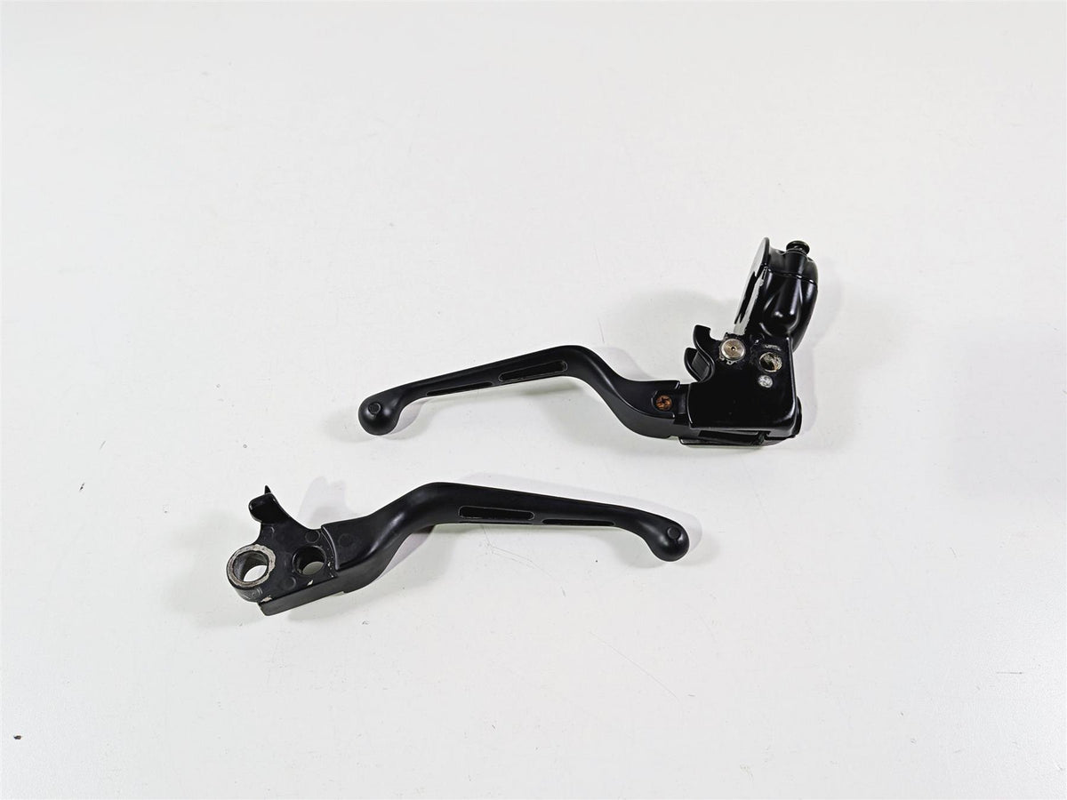 2011 Harley FXDF Dyna Fat Bob Black Clutch Perch & Slotted Lever Set 38608-96 {{ shop.shopifyCountryName }} - Mototech271