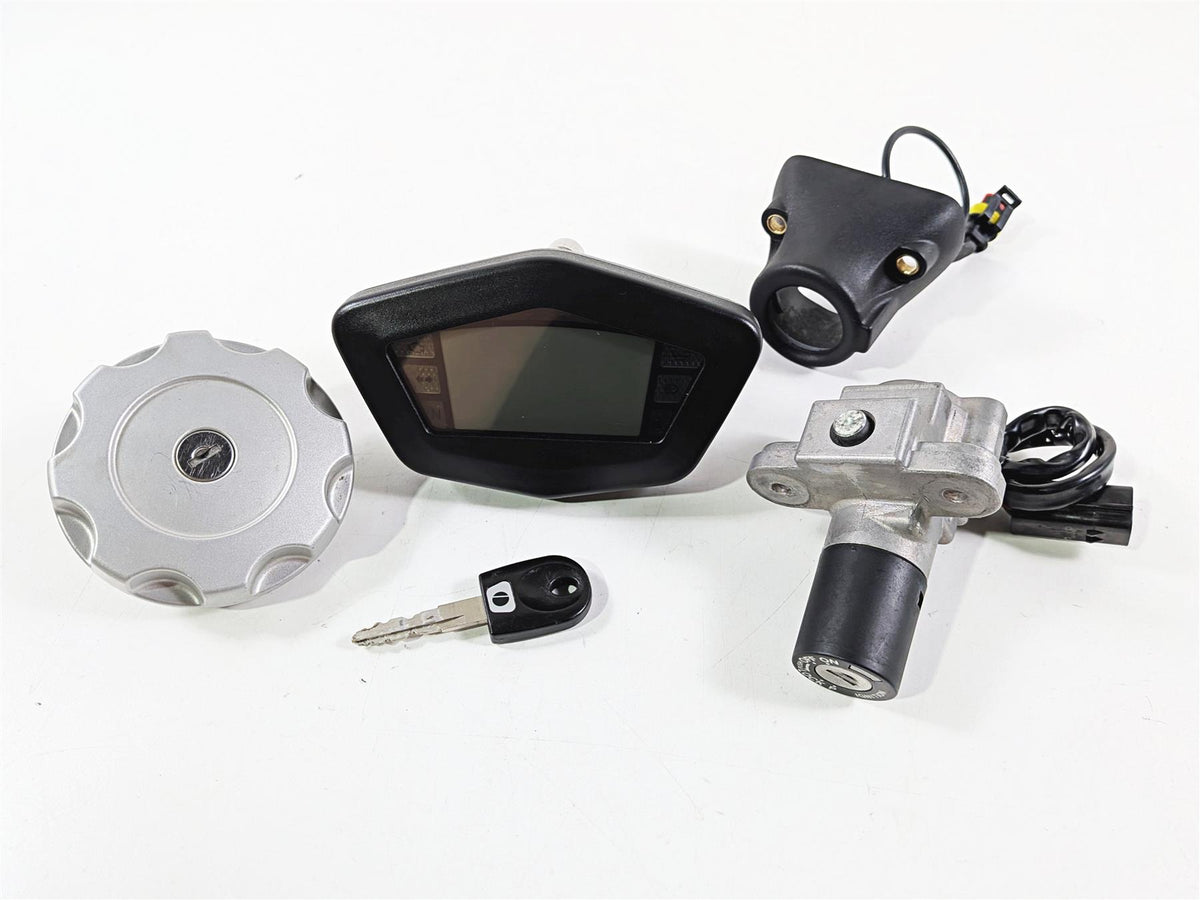 2009 Ducati Hypermotard 1100 S Speedometer Ignition Switch Key Lock Set 14K 40610586A-Mototech271