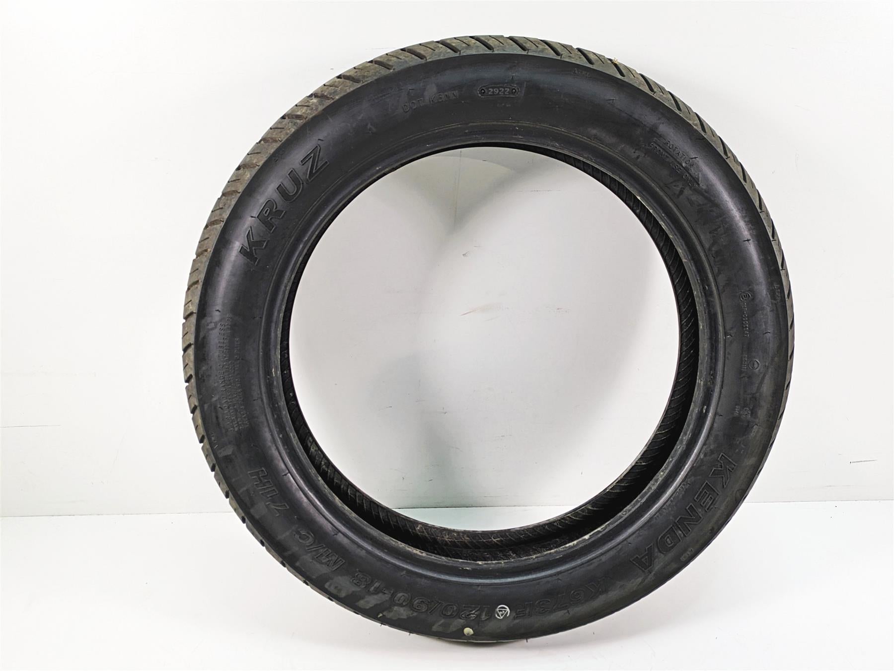 Used Motorcycle Front Tire Kenda Kruz K673F 120/90-18 DOT2922 106A2018 {{ shop.shopifyCountryName }} - Mototech271