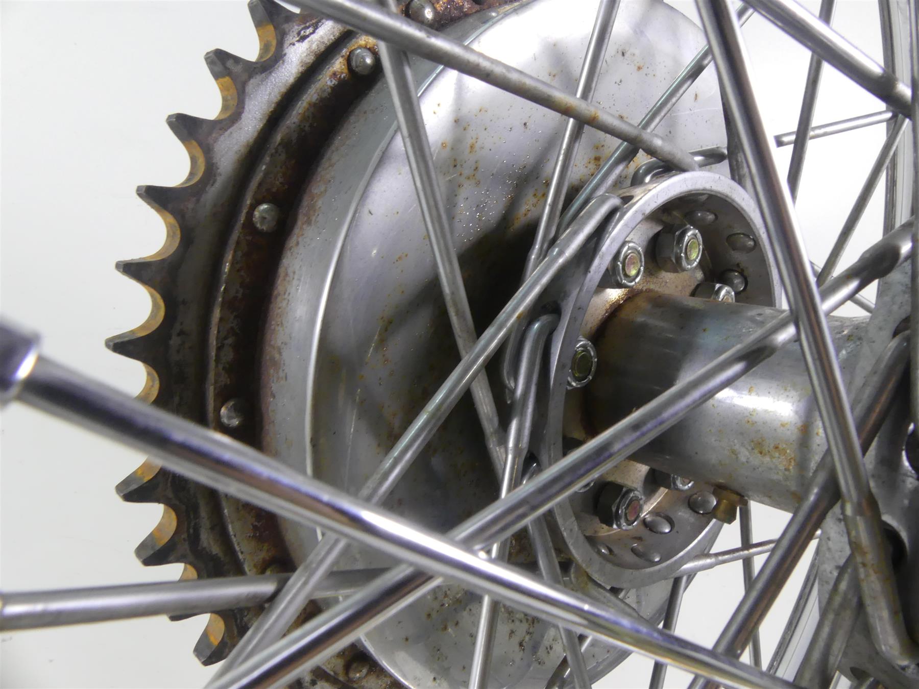 1978 Harley XLH1000 Sportster Ironhead Straight Rear Spoke 16x3 Wheel 40989-70 {{ shop.shopifyCountryName }} - Mototech271