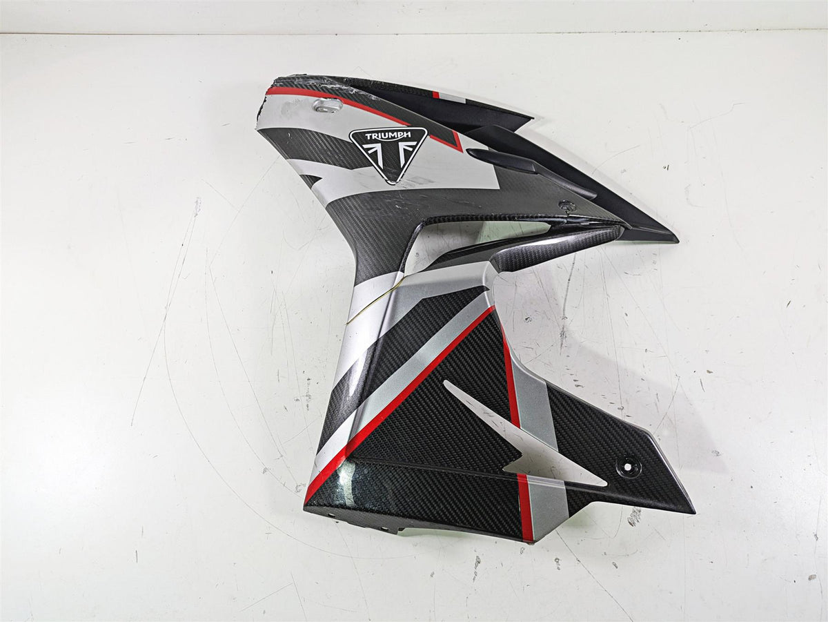 2020 Triumph Daytona 765 Moto2 Left Side Carbon Cover Fairing -Broken T2309797 {{ shop.shopifyCountryName }} - Mototech271