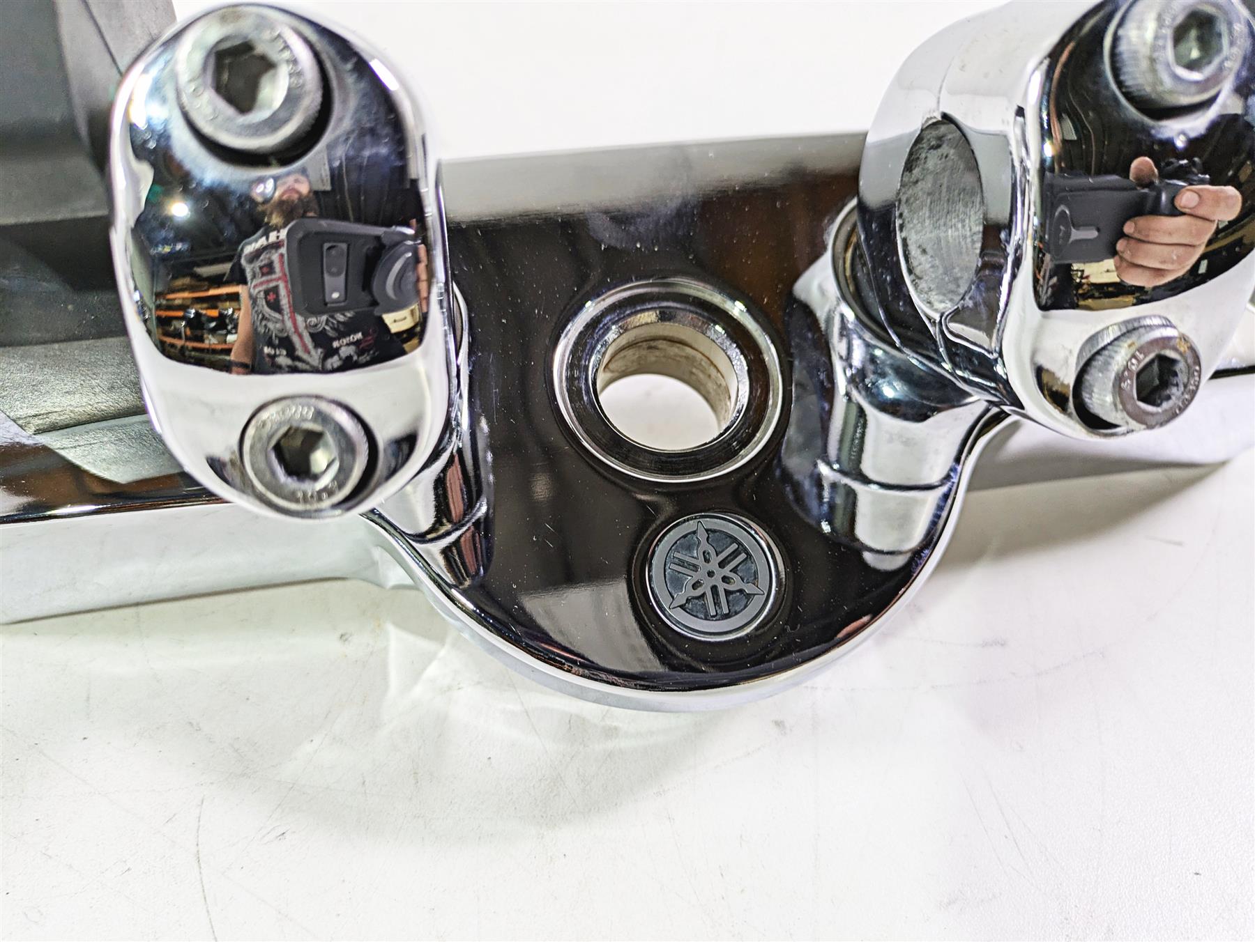 2008 Yamaha XVZ1300 Royal Star Upper Chrome Triple Tree Riser Set 4XY-W2341-00 {{ shop.shopifyCountryName }} - Mototech271