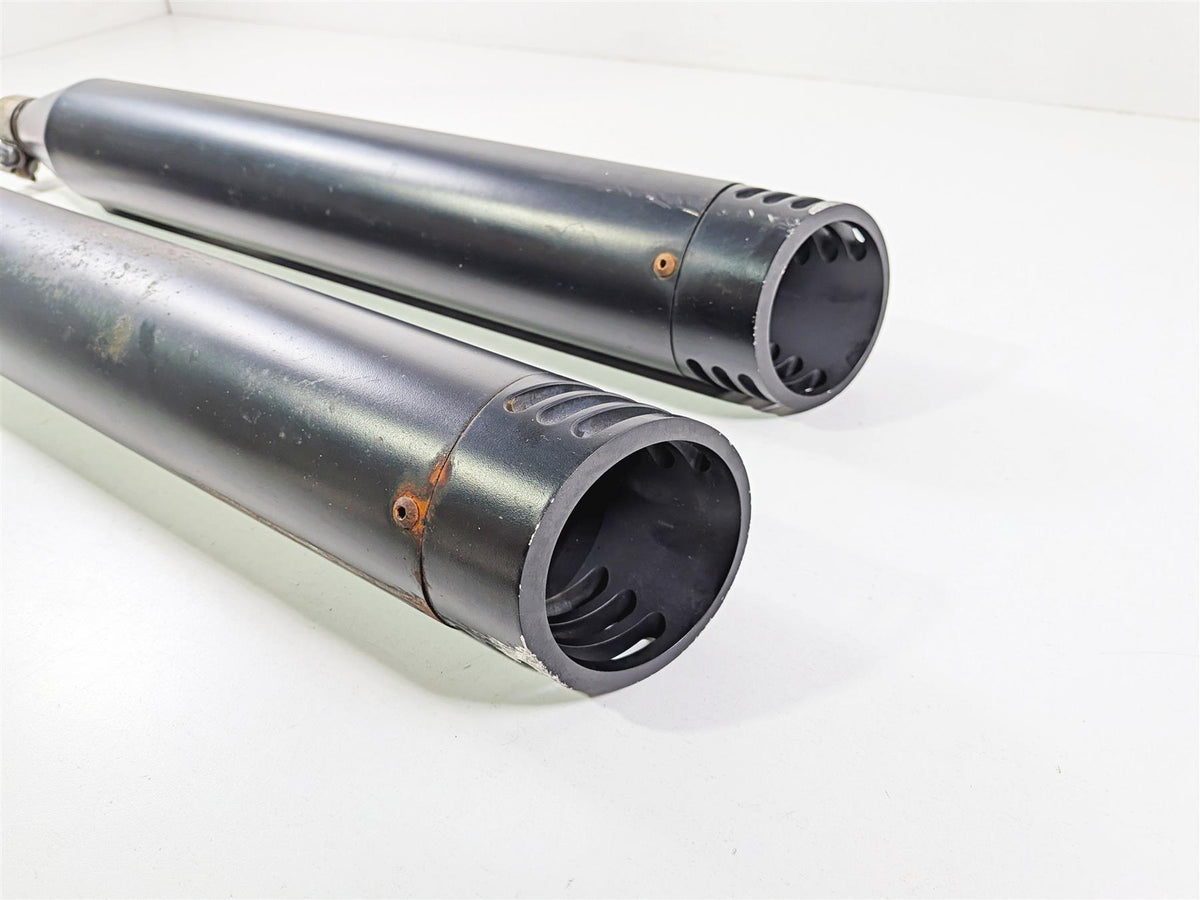 2018 Harley Touring FLHTCU Electra Glide Sharkroad Black 4" Slip On Muffler Pipes-Mototech271