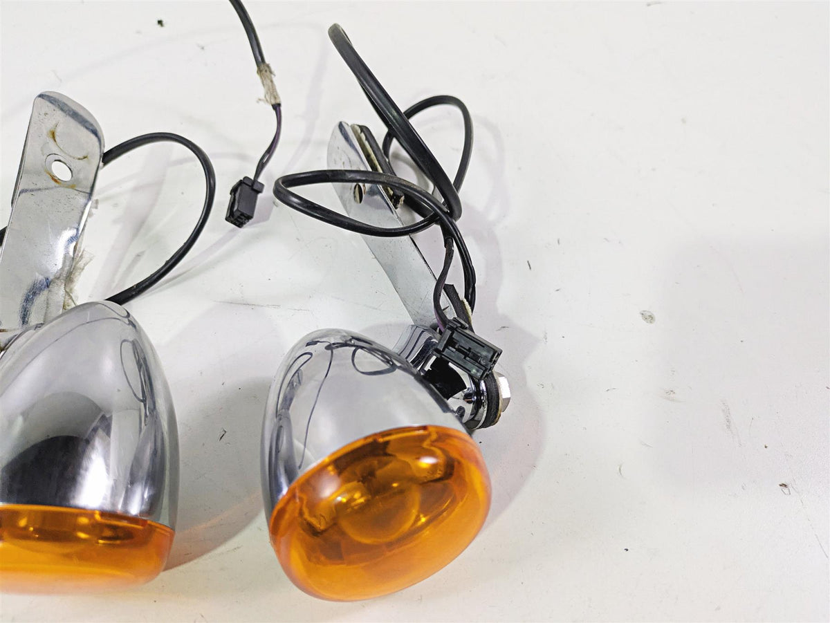 2015 Harley FXDF Dyna Fat Bob Rear Blinker Turn Signal Set Chrome 68821-00 {{ shop.shopifyCountryName }} - Mototech271