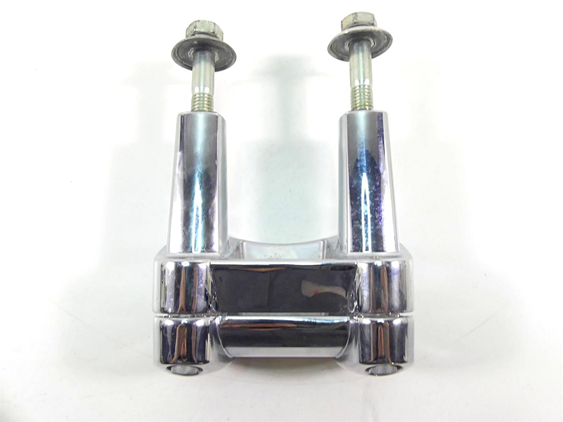 2010 Harley FXDF Dyna Fat Bob Chrome Handlebar Riser Holder Clamps 55858-08 {{ shop.shopifyCountryName }} - Mototech271