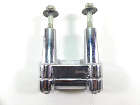2010 Harley FXDF Dyna Fat Bob Chrome Handlebar Riser Holder Clamps 55858-08 {{ shop.shopifyCountryName }} - Mototech271