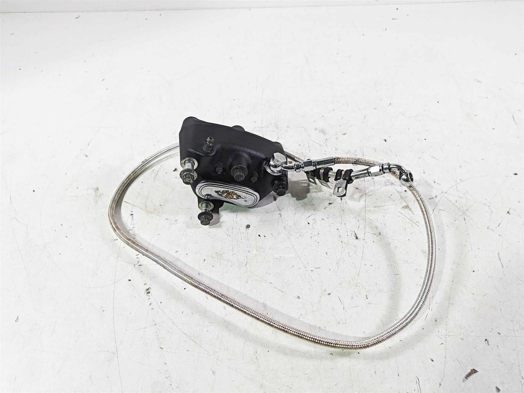 2002 Harley FLSTC Softail Heritage Classic Front Brake Caliper + Line 44046-00D {{ shop.shopifyCountryName }} - Mototech271