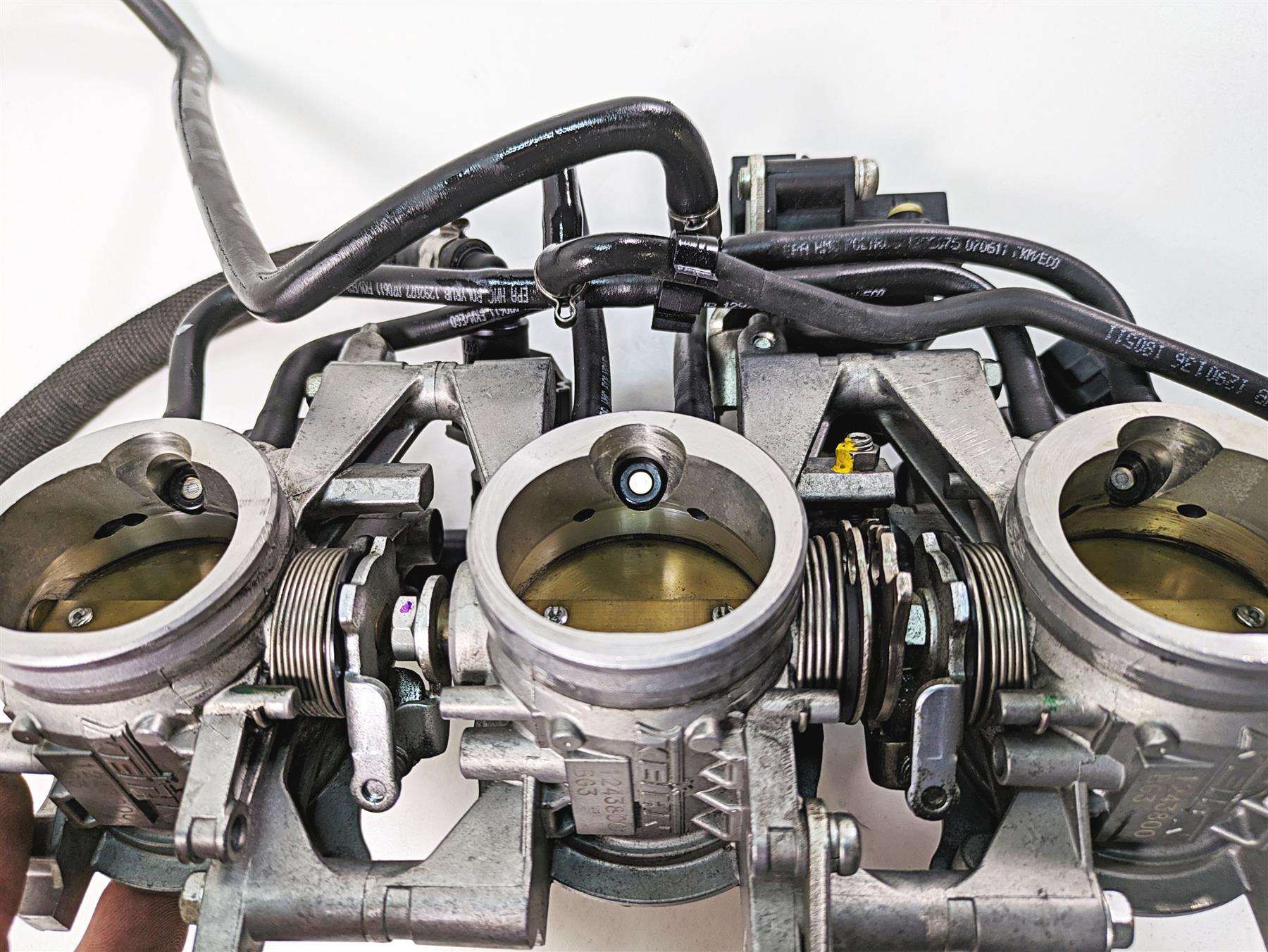 2012 Triumph Tiger 800XC ABS Keihin Throttle Body Fuel Injection Set T1243800 {{ shop.shopifyCountryName }} - Mototech271