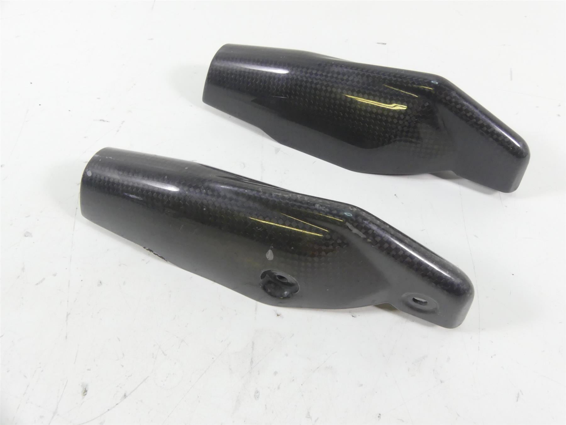 2011 Ducati Hypermotard 1100 SP Front Fork Lower Carbon Fiber Guards 46012801E {{ shop.shopifyCountryName }} - Mototech271