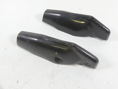 2011 Ducati Hypermotard 1100 SP Front Fork Lower Carbon Fiber Guards 46012801E | Mototech271