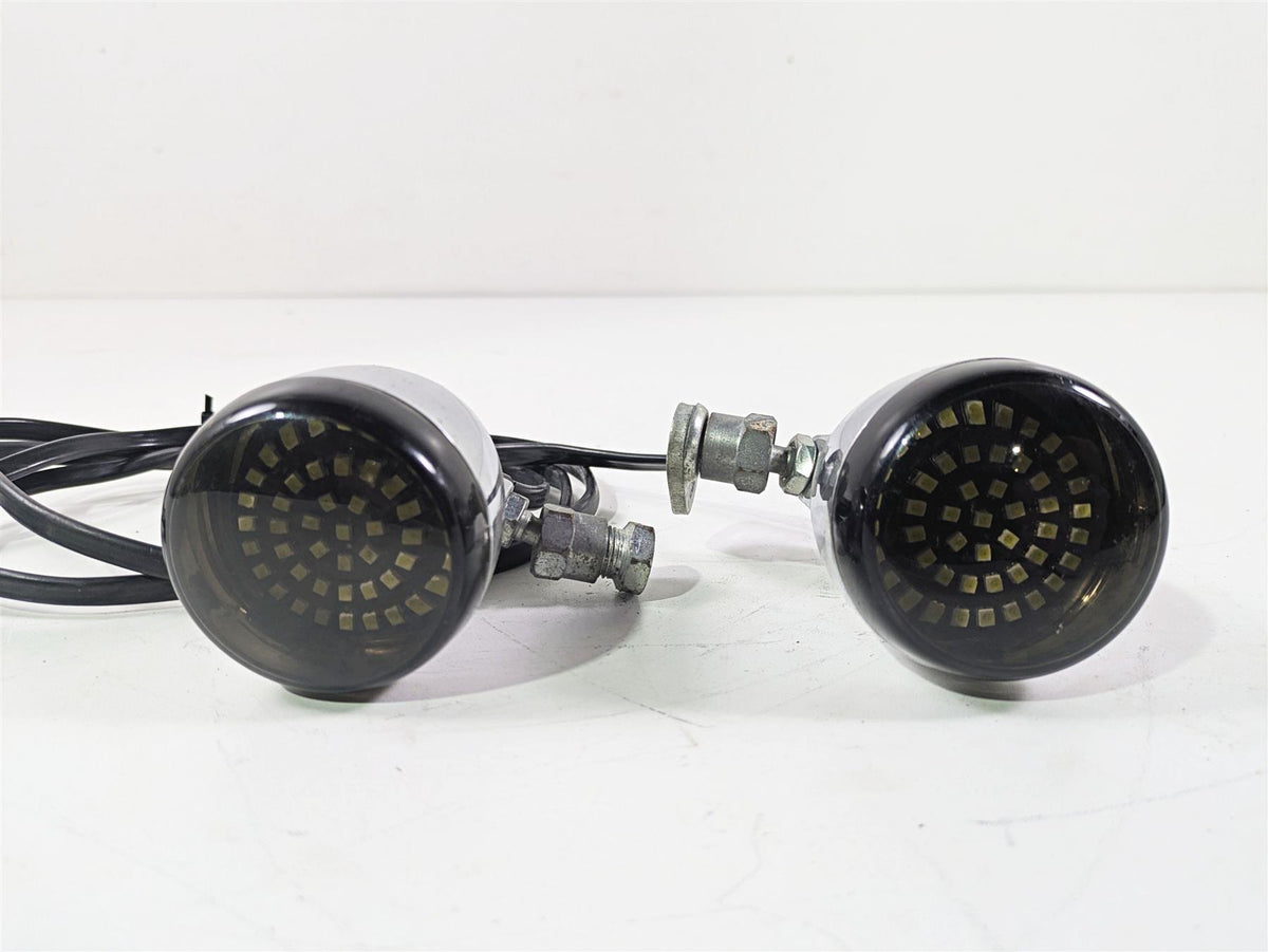2009 Harley FXDC Dyna Super Glide Smoked Led Front Turn Signal Set 68972-00 {{ shop.shopifyCountryName }} - Mototech271