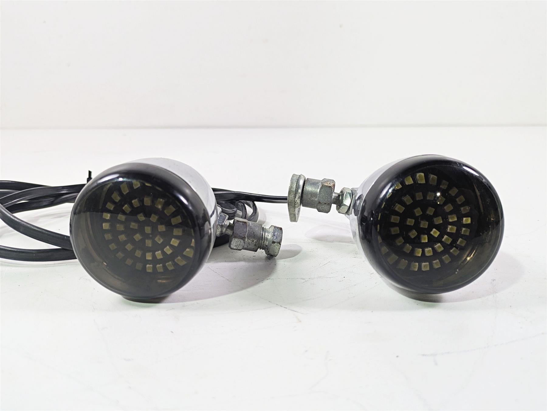 2009 Harley FXDC Dyna Super Glide Smoked Led Front Turn Signal Set 68972-00 {{ shop.shopifyCountryName }} - Mototech271