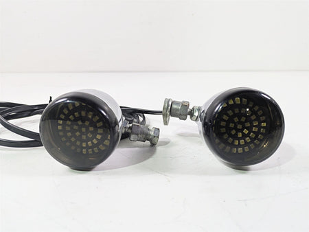 2009 Harley FXDC Dyna Super Glide Smoked Led Front Turn Signal Set 68972-00 {{ shop.shopifyCountryName }} - Mototech271