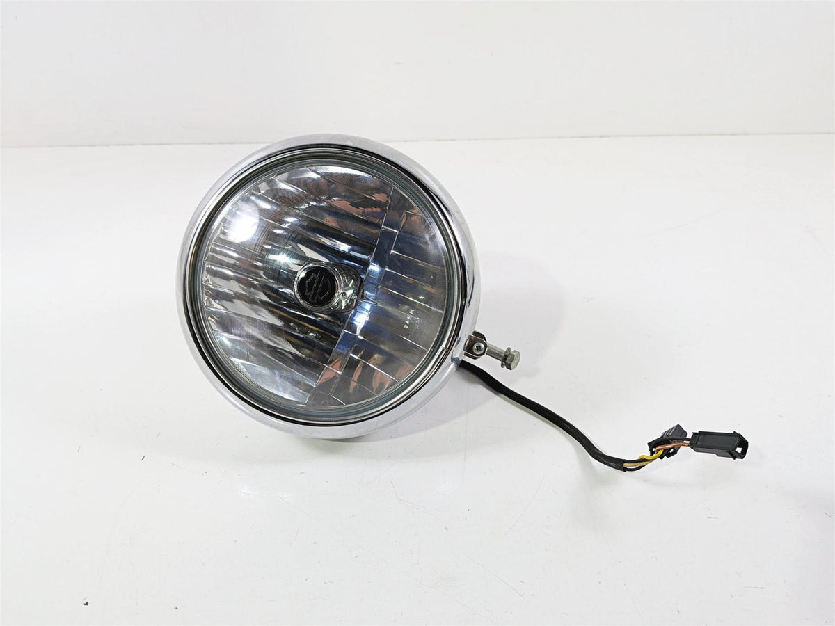 2005 Harley Softail FLSTFSE CVO Fat Boy Headlight Lamp & Chrome Bucket 67903-00A-Mototech271