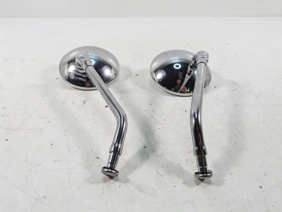 2011 Triumph America Round Rear View Mirror Set - Read T2066682 T2043439 {{ shop.shopifyCountryName }} - Mototech271