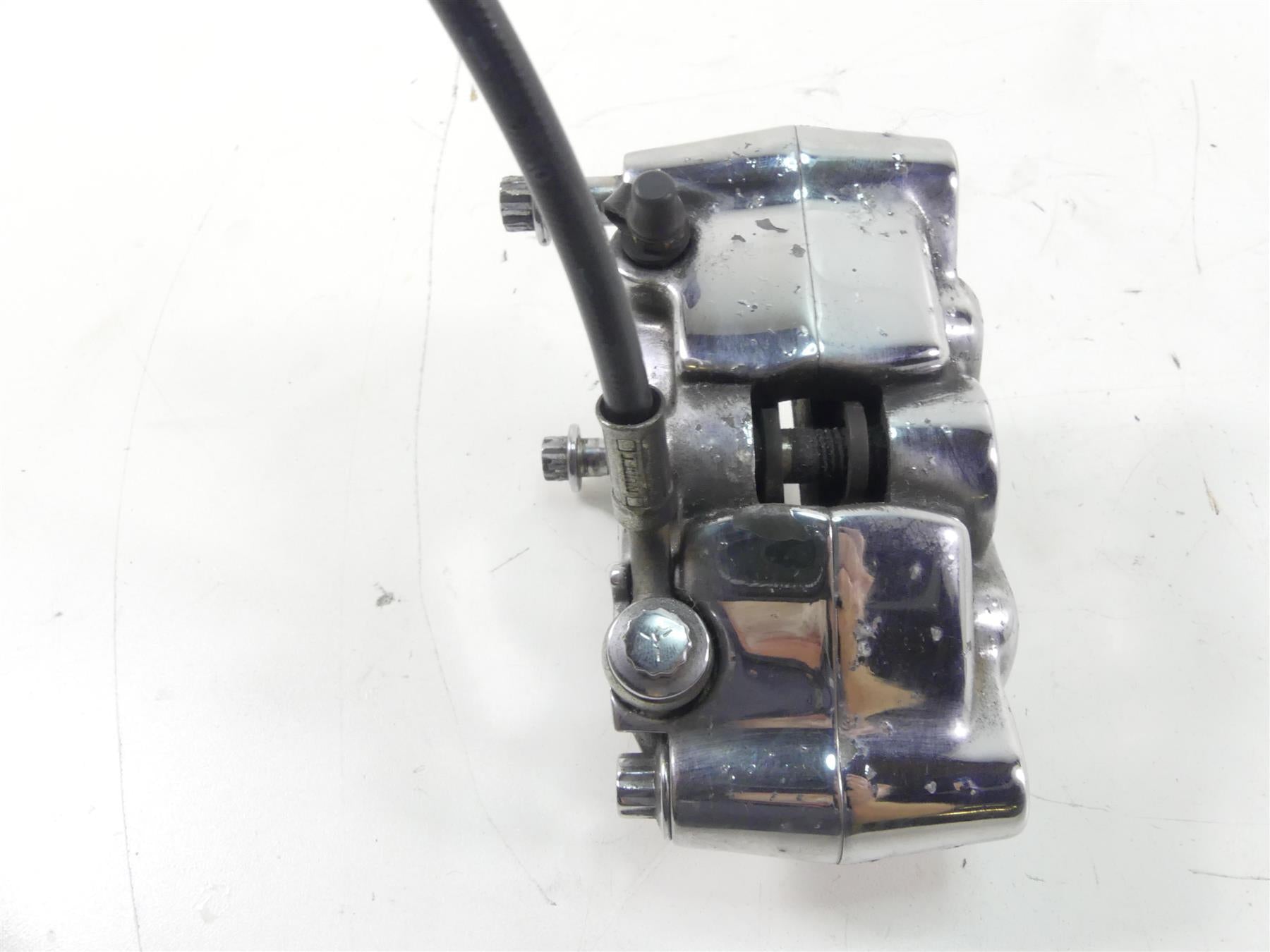 2009 Harley FXDL Dyna Low Rider Front Chrome Pitted Brake Caliper 44046-08 {{ shop.shopifyCountryName }} - Mototech271