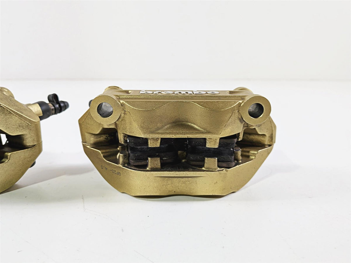 2007 Mv Agusta F4 1000R 312 Brembo 100mm Gold Front Brake Caliper Set 8000A6415-Mototech271