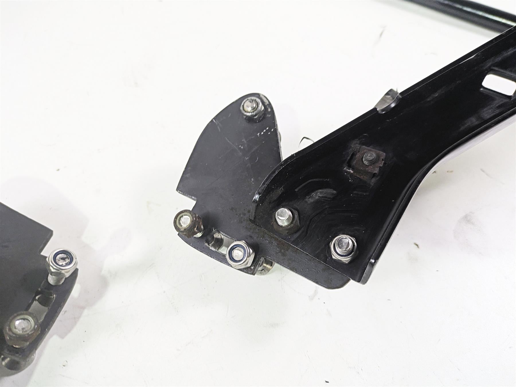 2001 Harley Touring FLHX Street Glide Rear Black Saddle Bag Rack Support Set {{ shop.shopifyCountryName }} - Mototech271
