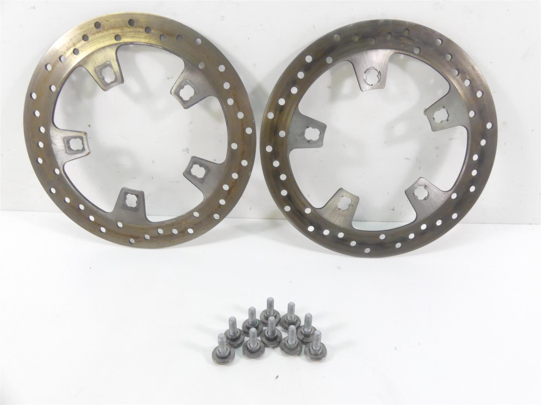 2016 Harley Touring FLHTP Electra Glide Front Brake Rotor Set 7K 41500017