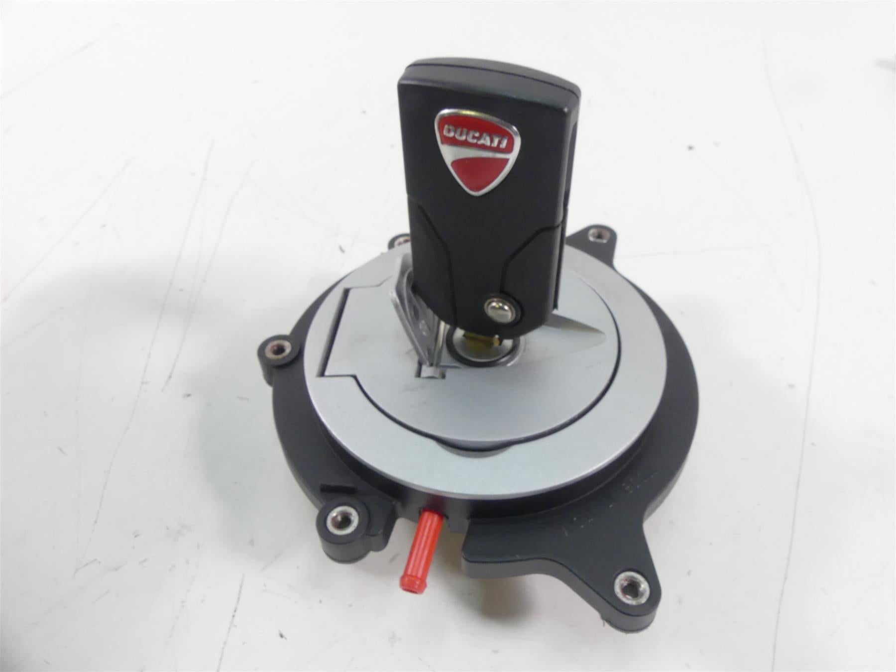 2015 Ducati Diavel Carbon Red Hands Free Ignition Switch Key Cap Set 59821232A {{ shop.shopifyCountryName }} - Mototech271