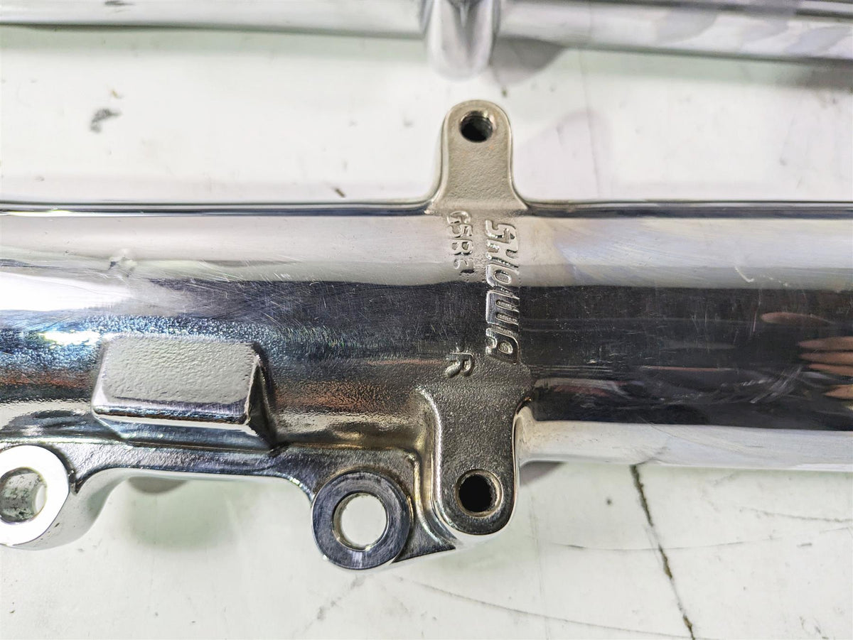 2003 Harley Touring FLHTCUI E-Glide 100th Chrome Front Fork Legs 41mm 46495-02A {{ shop.shopifyCountryName }} - Mototech271