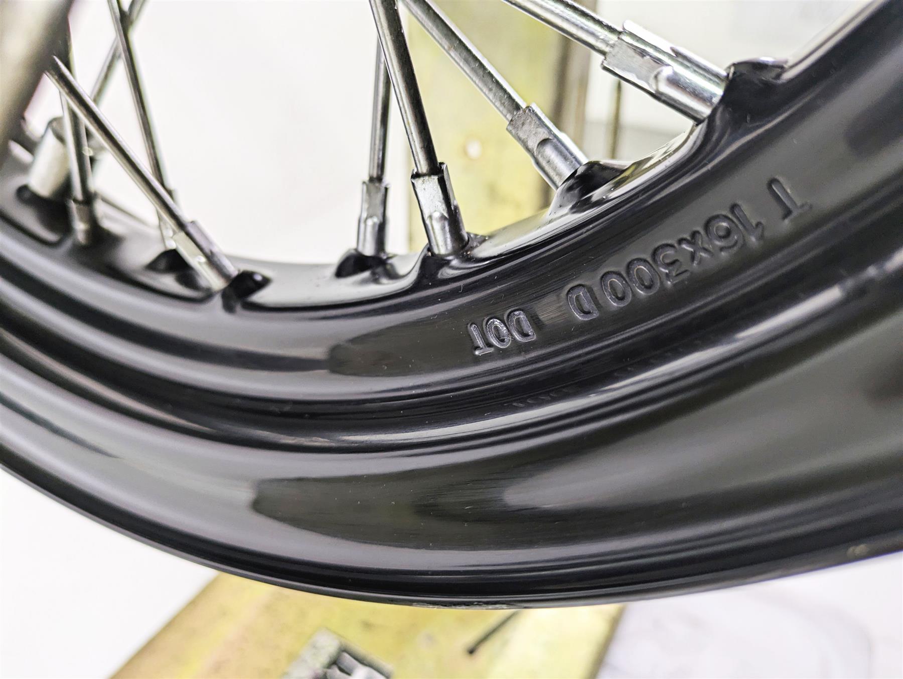 2014 Harley FLS Softail Slim Straight 16x3 Front Wheel Rim & Rotor 55107-12 {{ shop.shopifyCountryName }} - Mototech271