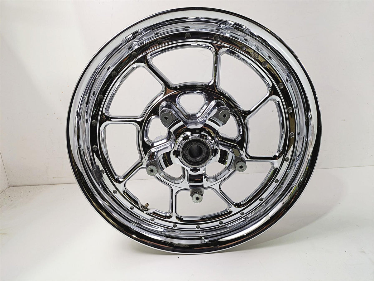 2007 Harley Touring FLHRSE CVO Road King Front Rear Chrome Wheel Set 44612-07 {{ shop.shopifyCountryName }} - Mototech271