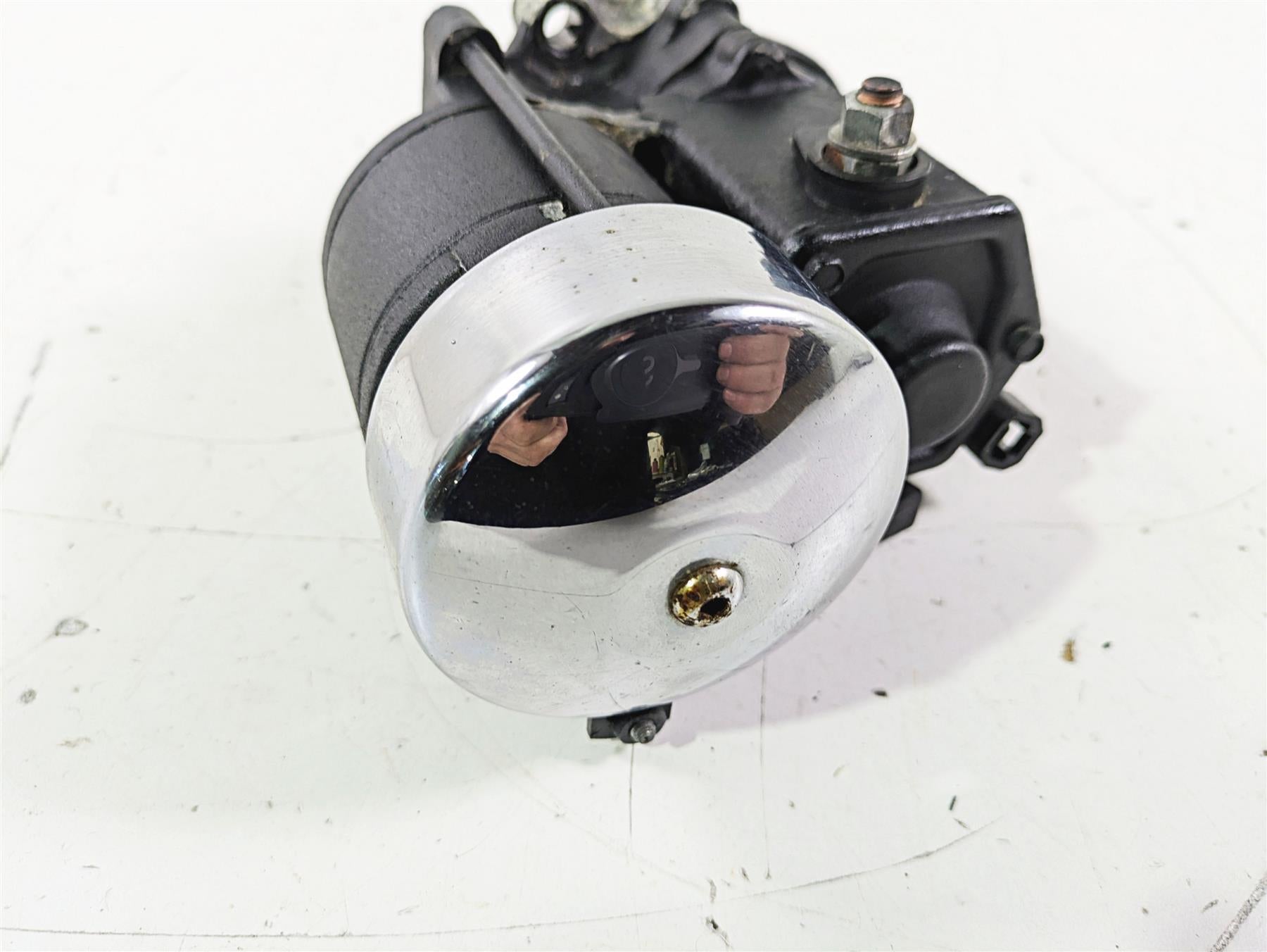 2007 Harley FXDWG Dyna Wide Glide Engine Starter Motor + Cover 31618-06A {{ shop.shopifyCountryName }} - Mototech271