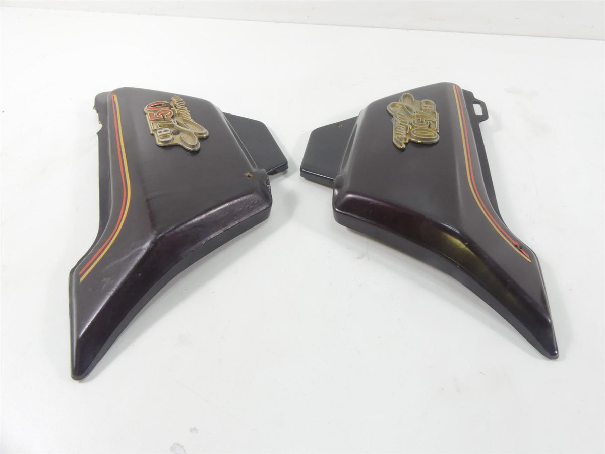 1980 Honda CB750C Custom Left Right Side Cover Emblem Set 83610-425-730ZA {{ shop.shopifyCountryName }} - Mototech271