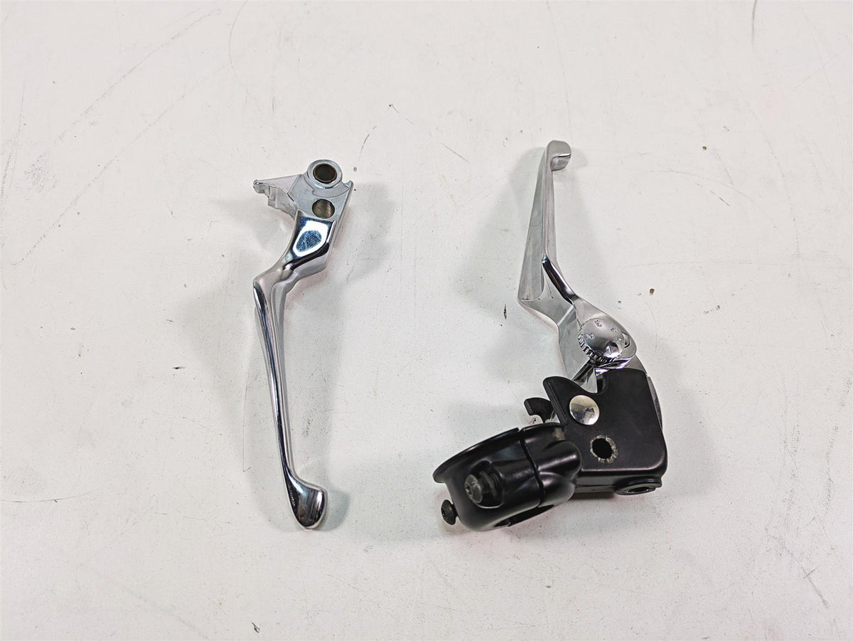 2012 Harley FLD Dyna Switchback Chrome Clutch & Brake Lever + Perch Set 38608-96 {{ shop.shopifyCountryName }} - Mototech271