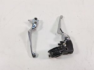 2012 Harley FLD Dyna Switchback Chrome Clutch & Brake Lever + Perch Set 38608-96
