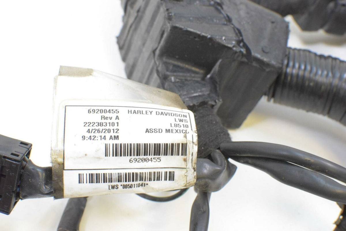 2012 Harley FXDC Dyna Super Glide Non ABS Main Wiring Harness Loom 71072-12A {{ shop.shopifyCountryName }} - Mototech271