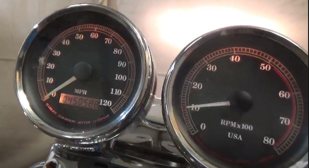 1997 Harley Dyna FXDS Super Glide Conv Speedometer Tacho Gauges - 45K 67247-96A {{ shop.shopifyCountryName }} - Mototech271