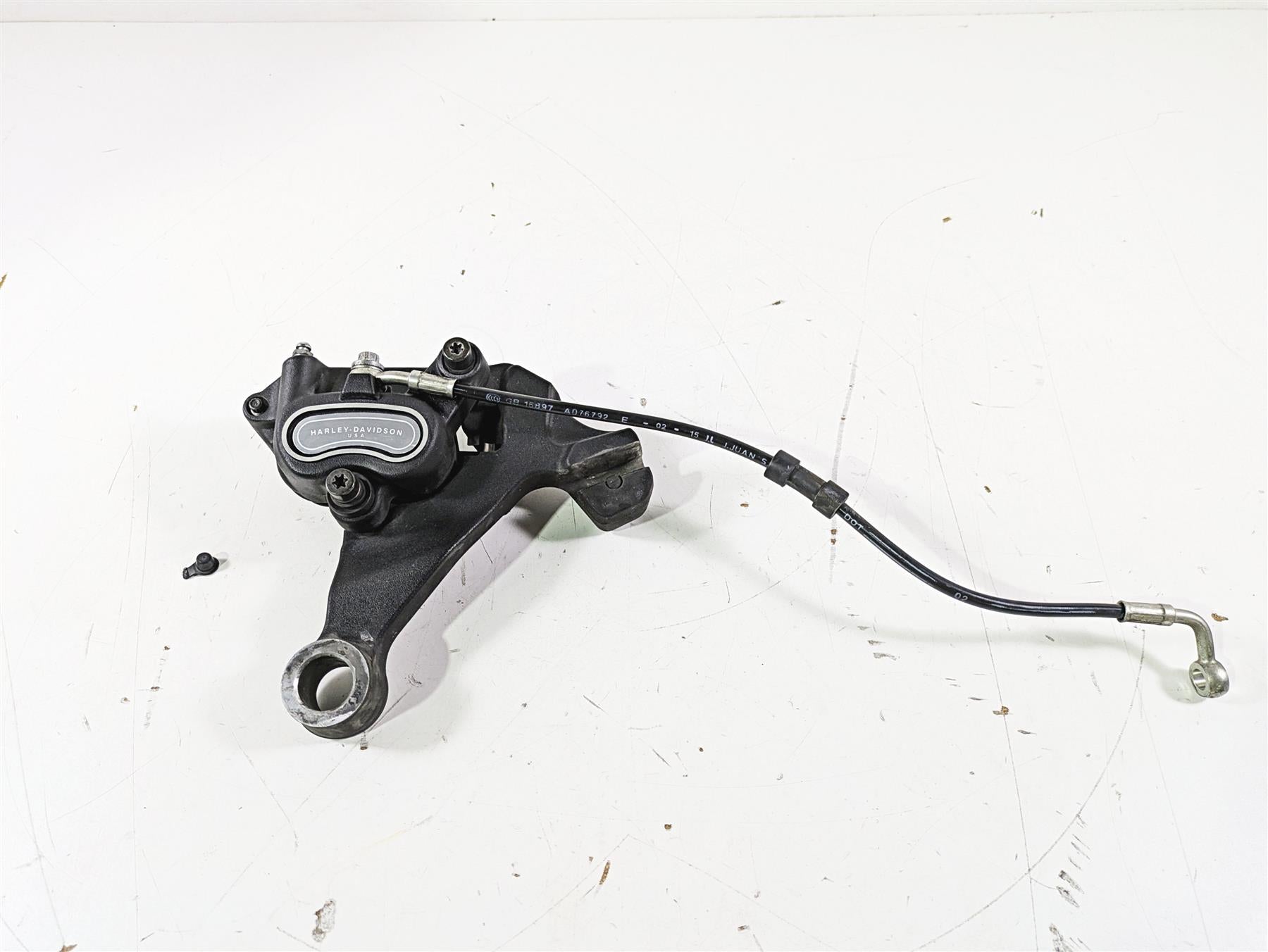2015 Harley FXDL Dyna Low Rider Nice Rear Brake Caliper & 25mm Bracket 40908-08 {{ shop.shopifyCountryName }} - Mototech271