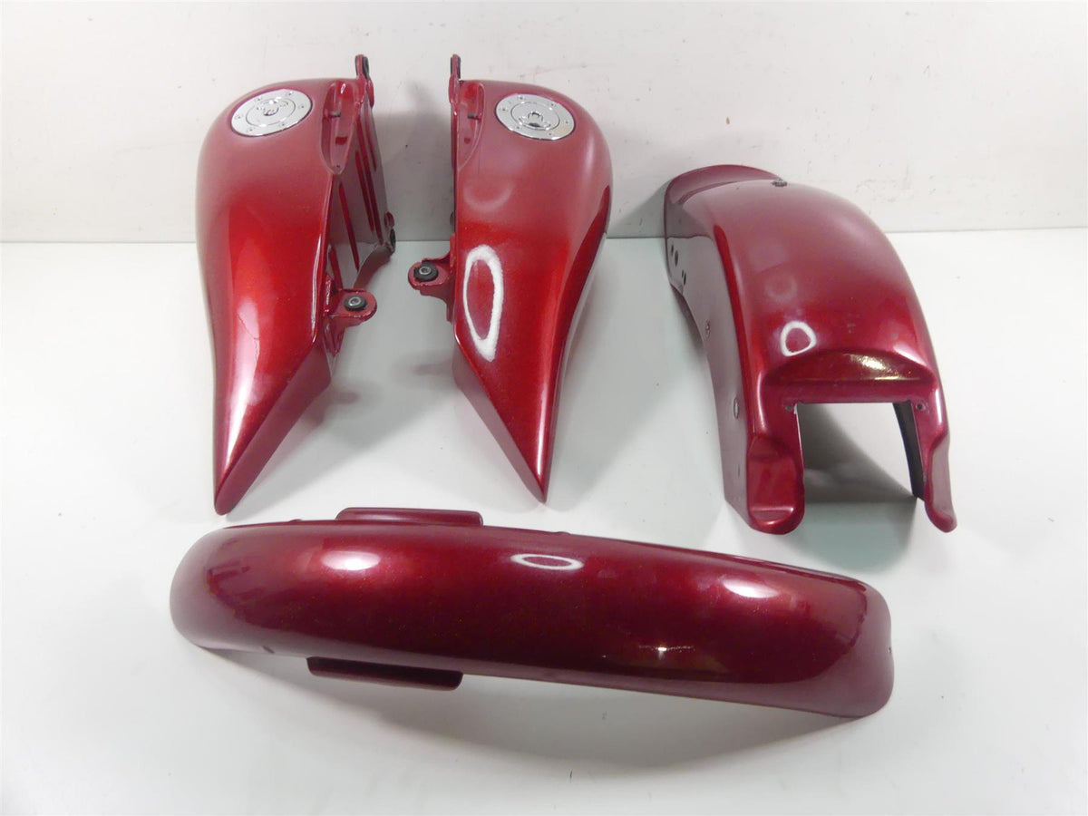 1999 Harley FXSTS Softail Springer Fuel Tank Fender Red Pearl Set 61290-97 {{ shop.shopifyCountryName }} - Mototech271